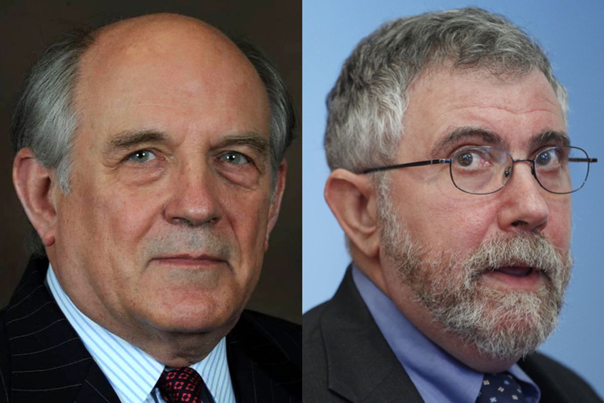Charles Murray, Paul Krugman                                    (Random House/Peter Holden/Reuters/Brendan McDermid)