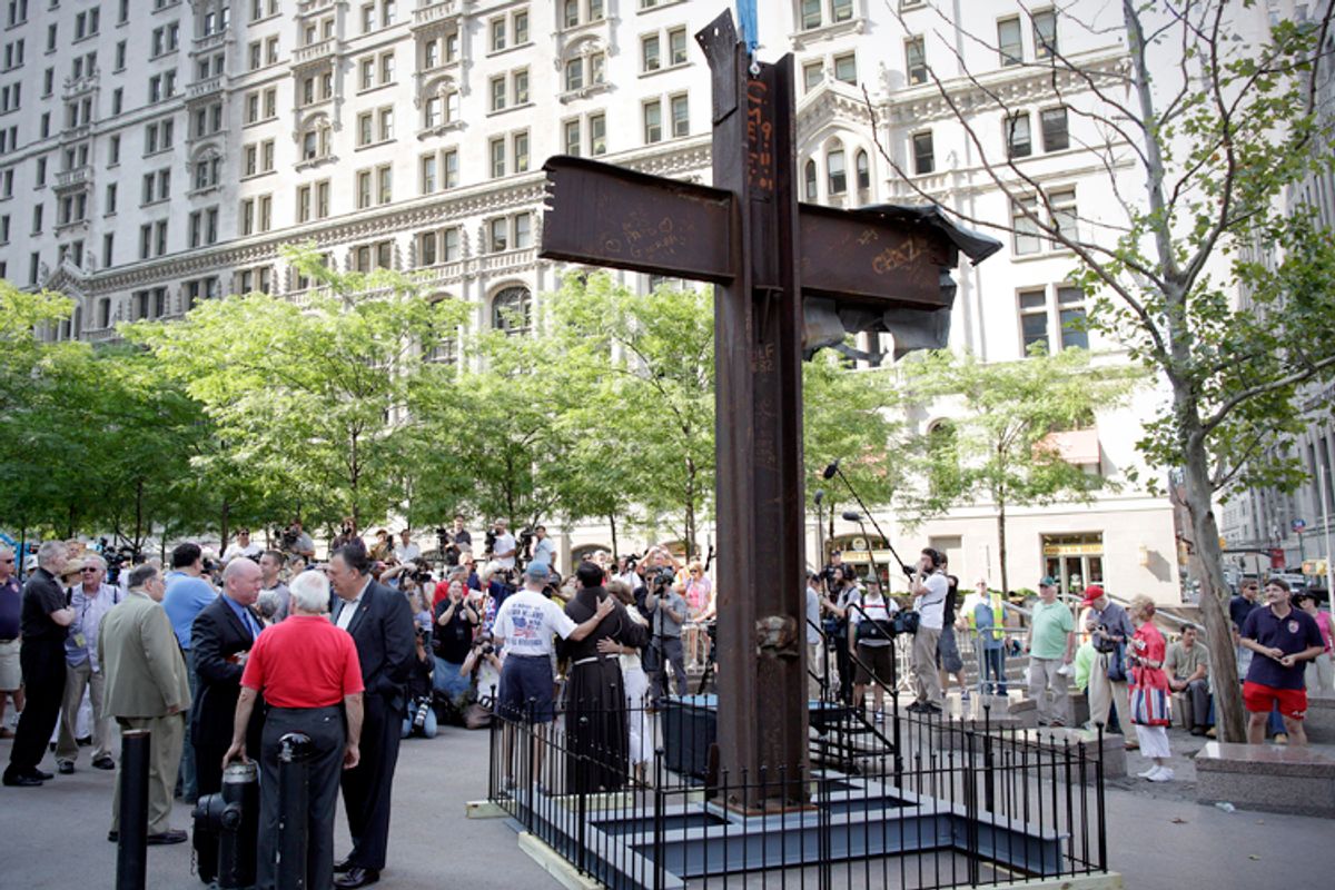 The World Trade Center Cross, before it is transported to the 9/11 Memorial and Museum.    (Reuters/Chip East)
