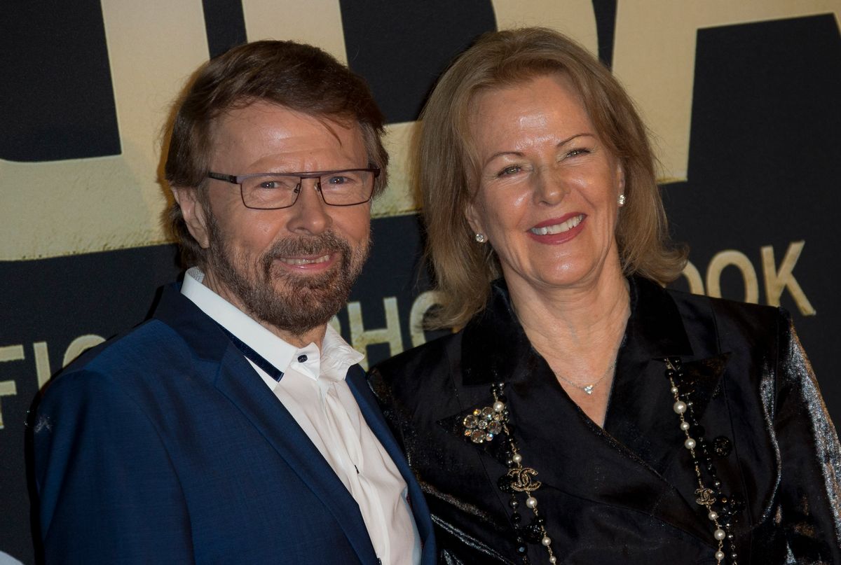 Swedish singer's Bjorn Ulvaeus, left, and Anni-Frid Lyngstad, of the pop group ABBA, pose on the red carpet ahead of the band's International anniversary party at the Tate Modern in central London, Monday, April 7, 2014. The event marks the launch of ABBA  The Official Photo Book, the first ever authorised photographic biography of the band. (Photo by Joel Ryan/Invision/AP Images) (Joel Ryan/invision/ap Images)