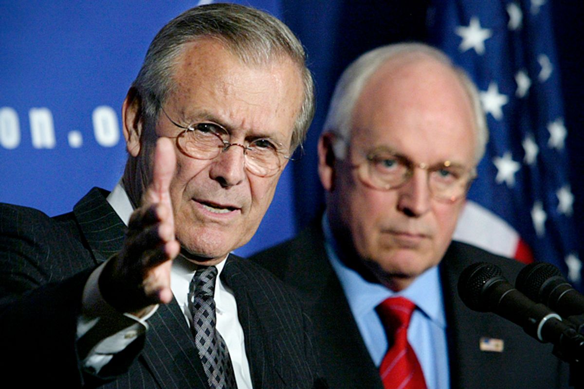 Donald Rumsfeld, Dick Cheney             (Reuters/Kevin Lamarque)