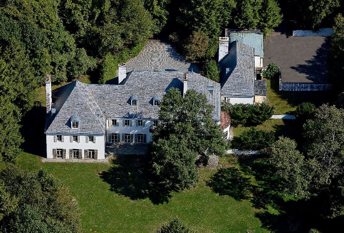 This undated photo provided by Barbara Cleary's Realty Guild shows the rear view of a 52-acre estate that sold for $14.3 million on Monday, April 14, 2014, in New Canaan, Conn. (AP Photo/Barbara Cleary's Realty Guild) (AP)