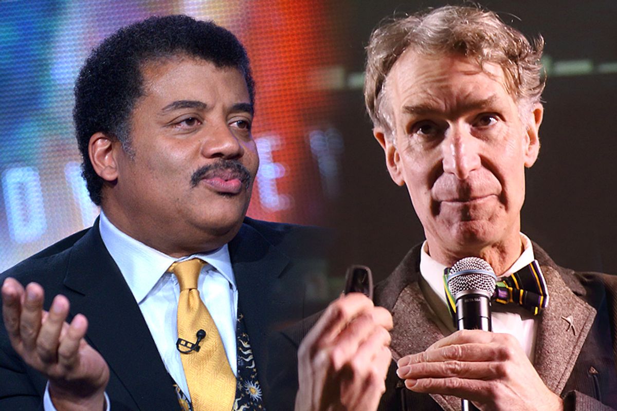 Neil DeGrasse Tyson, Bill Nye             (AP/Richard Shotwell/John Davisson)