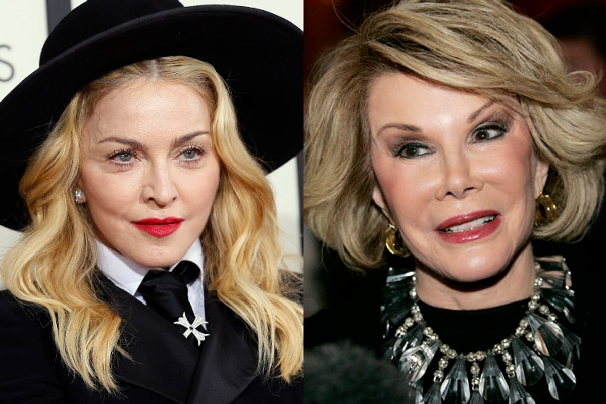 Madonna, Joan Rivers      (Reuters/Danny Moloshok/Molly Riley)