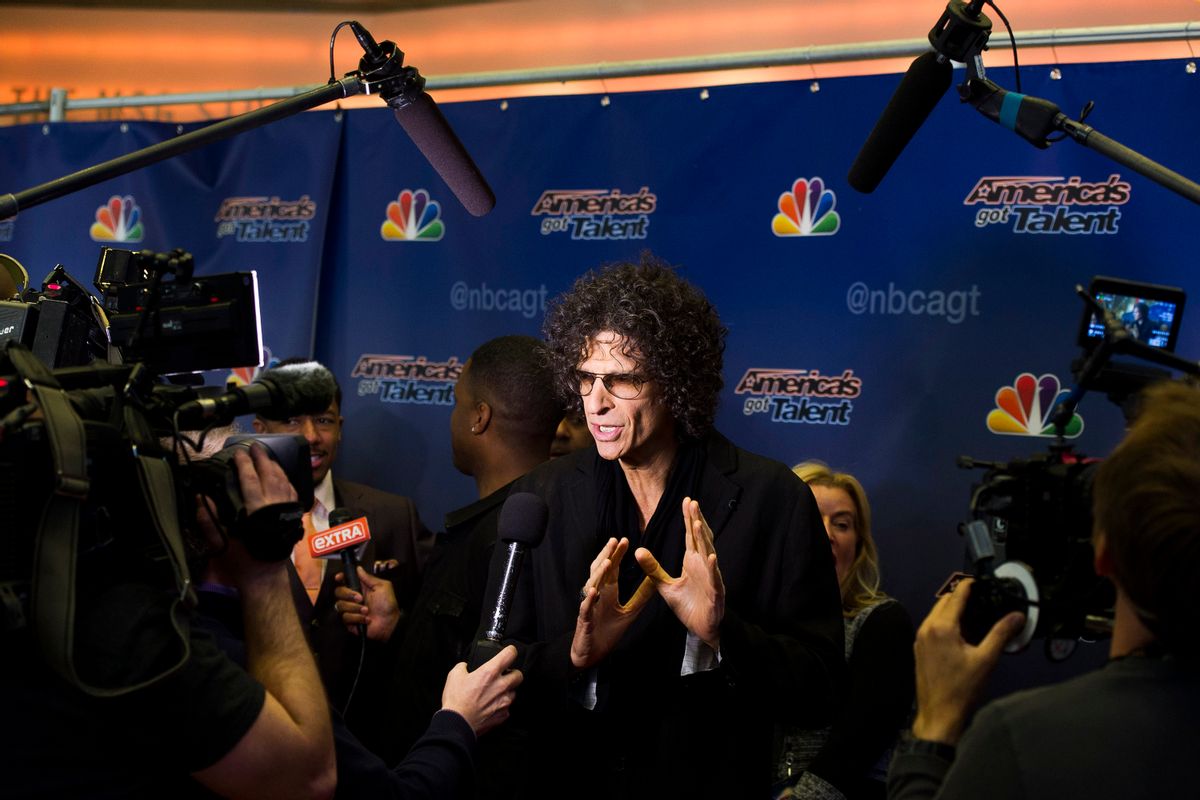 Howard Stern arrives for an "America's Got Talent" taping at Madison Square Garden on Friday, April 4, 2014, in New York. (Photo by Charles Sykes/Invision/AP)  (Charles Sykes/invision/ap)