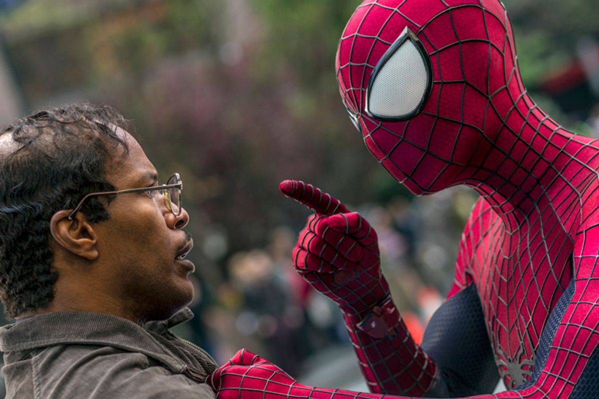 Jamie Foxx and Andrew Garfield in "The Amazing Spider-Man 2"    (Columbia Pictures/Niko Tavernise)