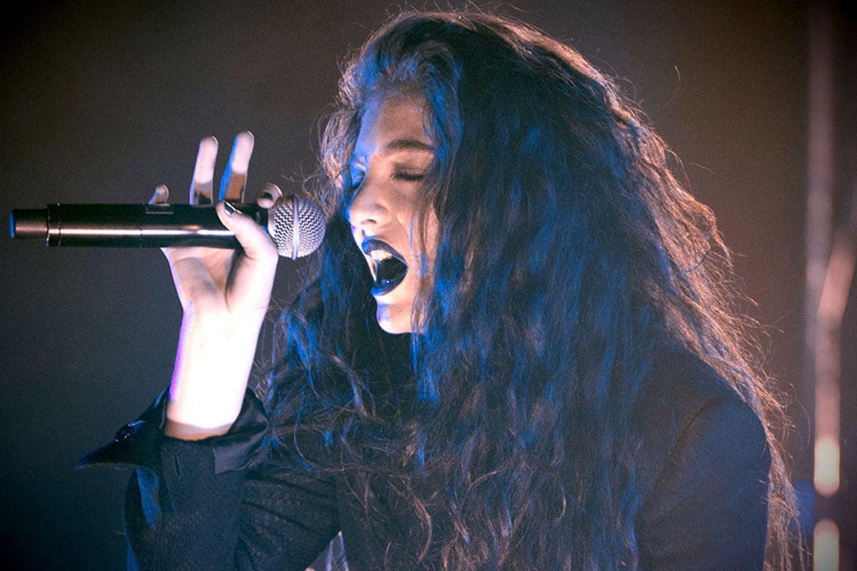 New Zealand singer-songwriter Lorde performs in concert at Roseland on Monday, March 10, 2014, in New York. (Photo by Evan Agostini/Invision/AP)    (Evan Agostini)