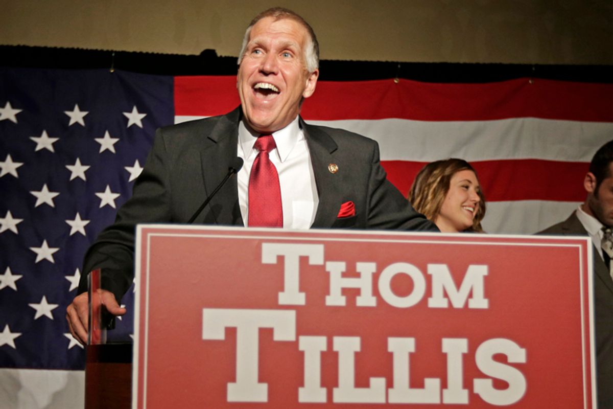 Thom Tillis                         (AP/Chuck Burton)