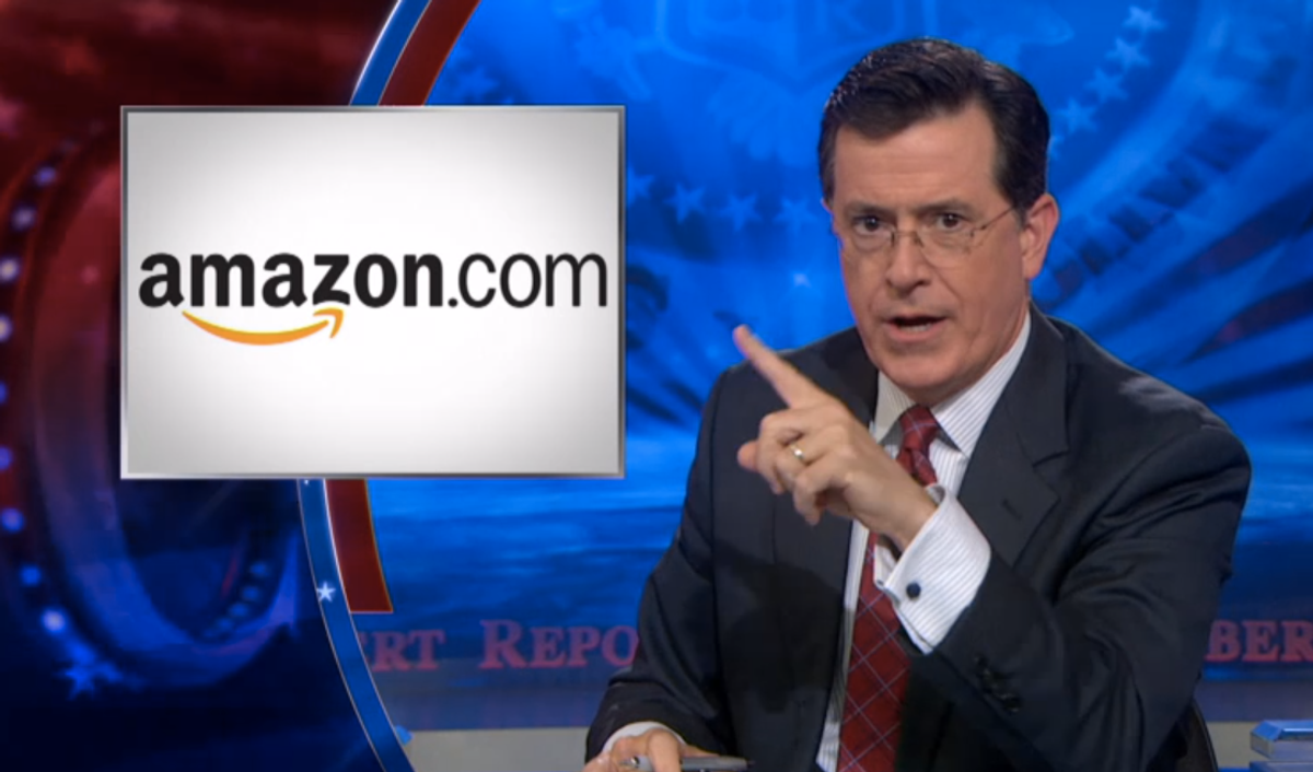 Stephen Colbert's war with Amazon  (screenshot)