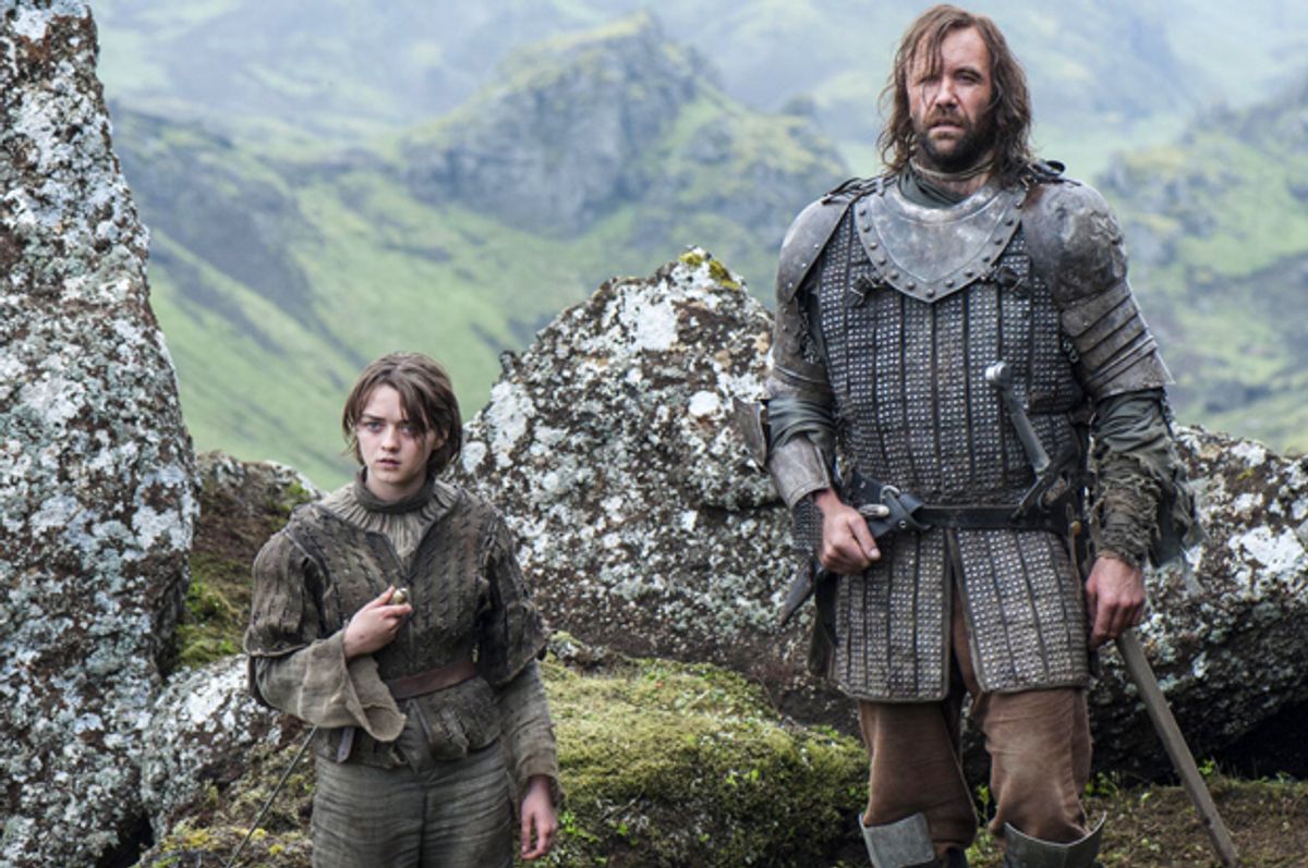 Maisie Williams and Rory McCann in "Game of Thrones"                 (HBO/Helen Sloan)