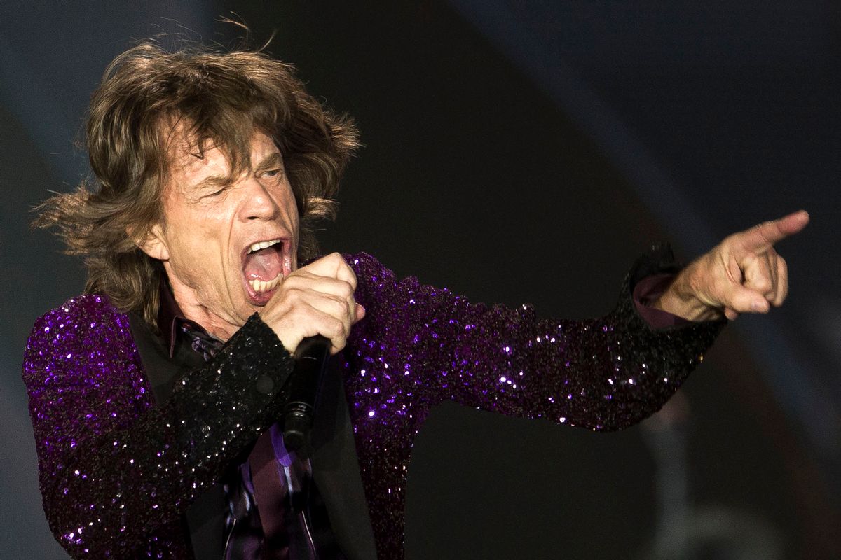 FILE - In this June 4, 2014 file photo, Rolling Stones singer Mick Jagger performs during a concert in Hayrkon Park in Tel Aviv, Israel.  (AP/Ariel Schalit)
