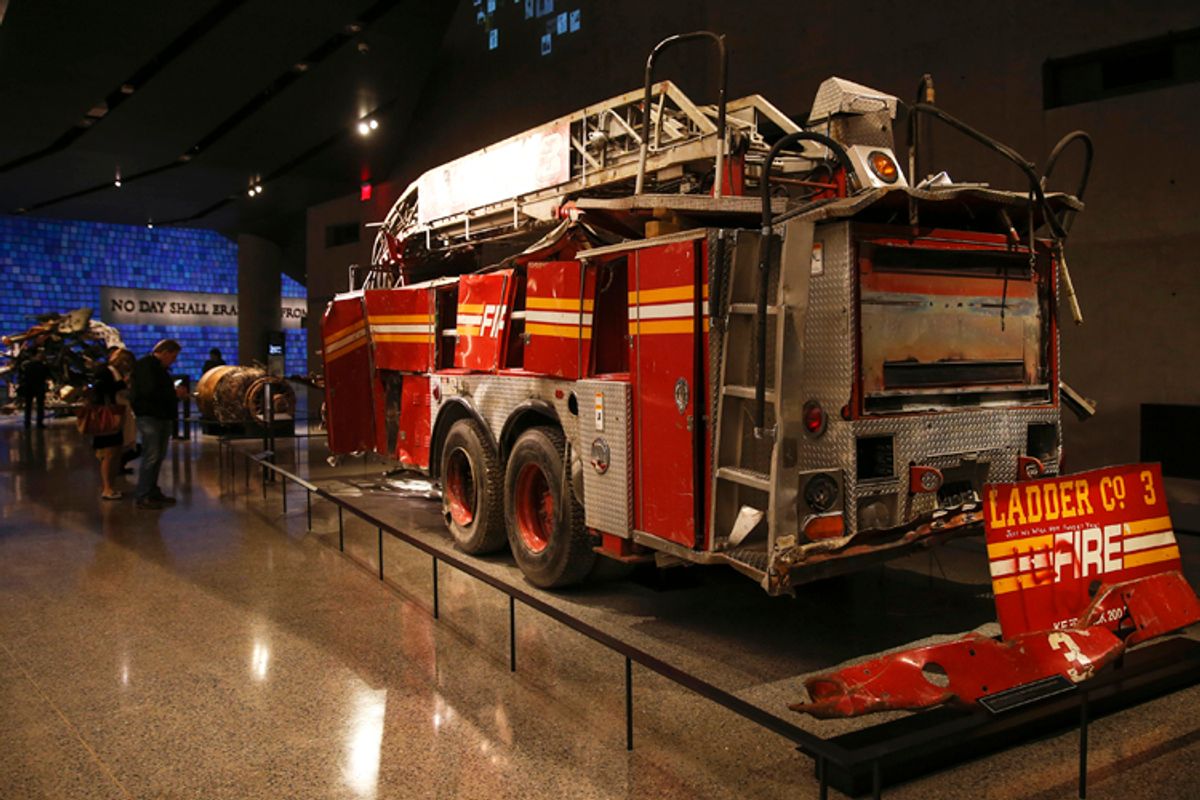 A FDNY fire truck from Ladder Co. 3, in the National September 11 Memorial & Museum.   (Reuters/Shannon Stapleton)