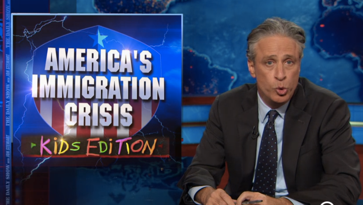  Jon Stewart on America's Immigration Crisis        (screenshot)