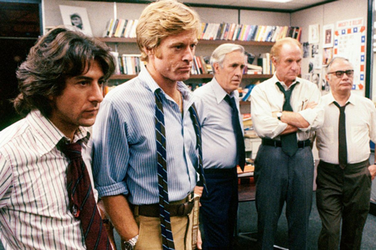 Dustin Hoffman, Robert Redrord, Jason Robards, Jack Warden and Martin Balsam in "All the President's Men"    (Warner Bros.)