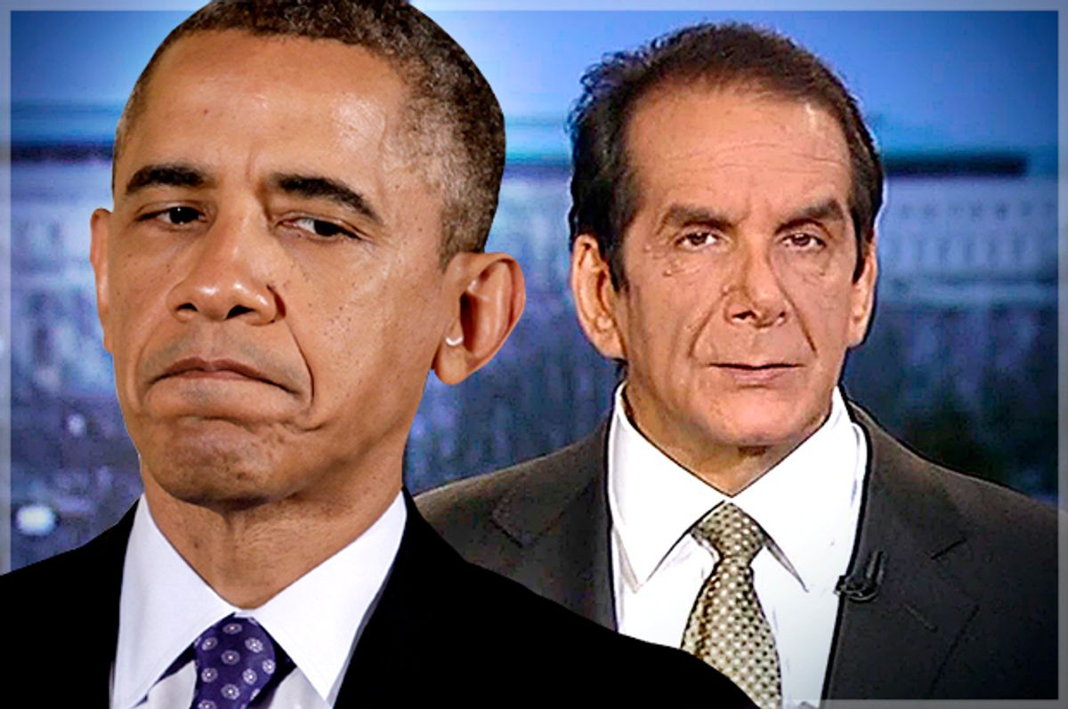 Barack Obama, Charles Krauthammer                 (Reuters/Yuri Gripas/Fox News/Photo montage by Salon)