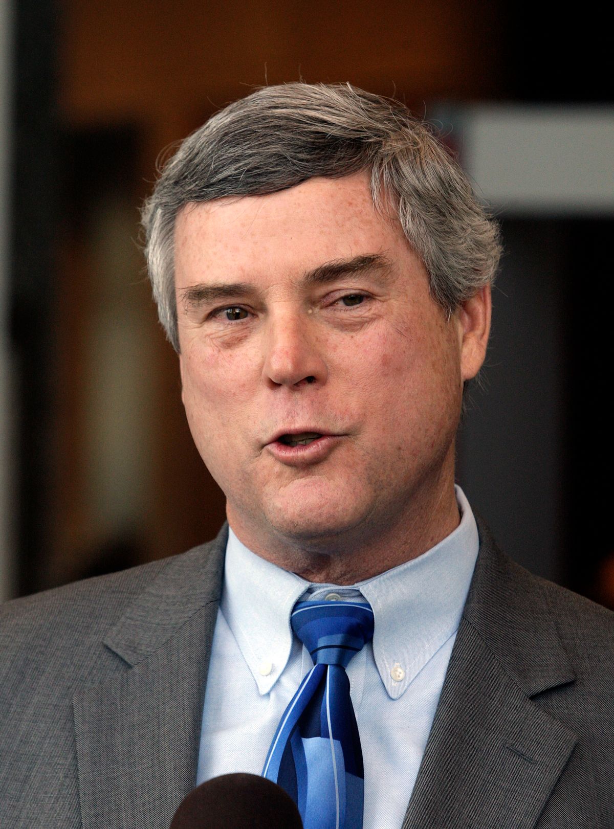 In this Feb. 10, 2011, file photo, St. Louis County Prosecuting Attorney Bob McCulloch speaks in St. Louis. The coming days and weeks will be crucial as grand jurors began hearing evidence that will help determine whether Ferguson police officer Darren Wilson is charged with a state crime for the Aug. 9 shooting of 18-year-old Michael Brown. The states case is being overseen by McCulloch, who is white, and remains in charge despite mounting pressure to step aside from some local residents and black St. Louis area officials who believe he cannot be impartial.   (AP/Tom Gannam)