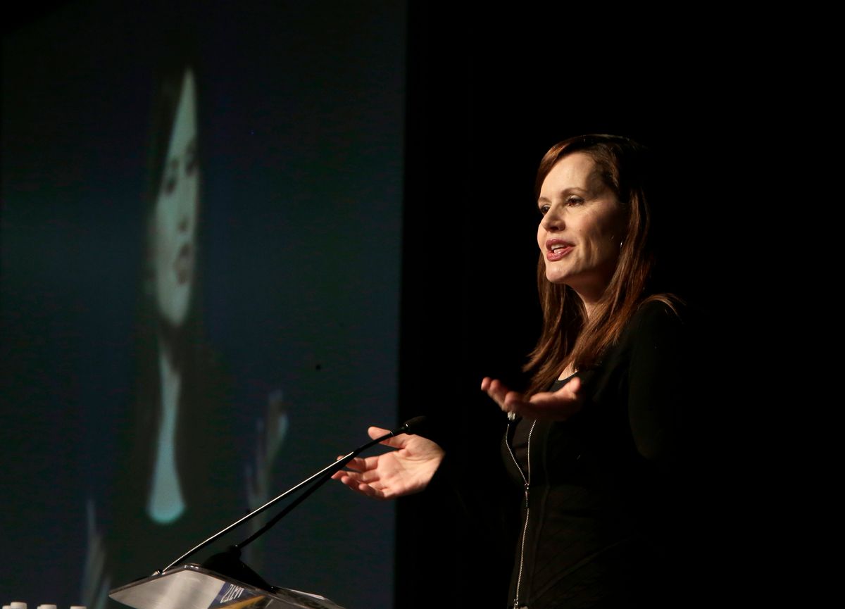 A 2013 photo of actress Geena Davis of the Geena Davis Institute on Gender in Media, which commissioned the study  (Associated Press)