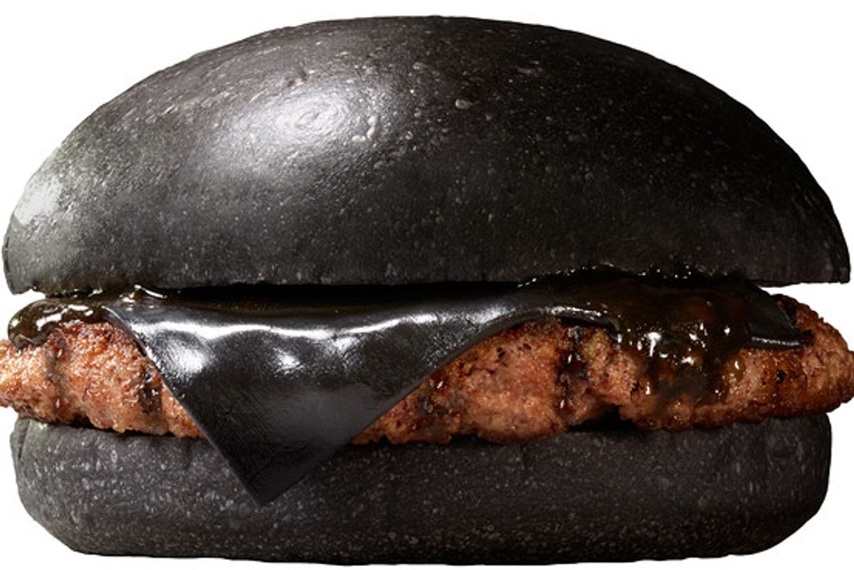 Your beloved black cheeseburger.  (Burger King Japan)