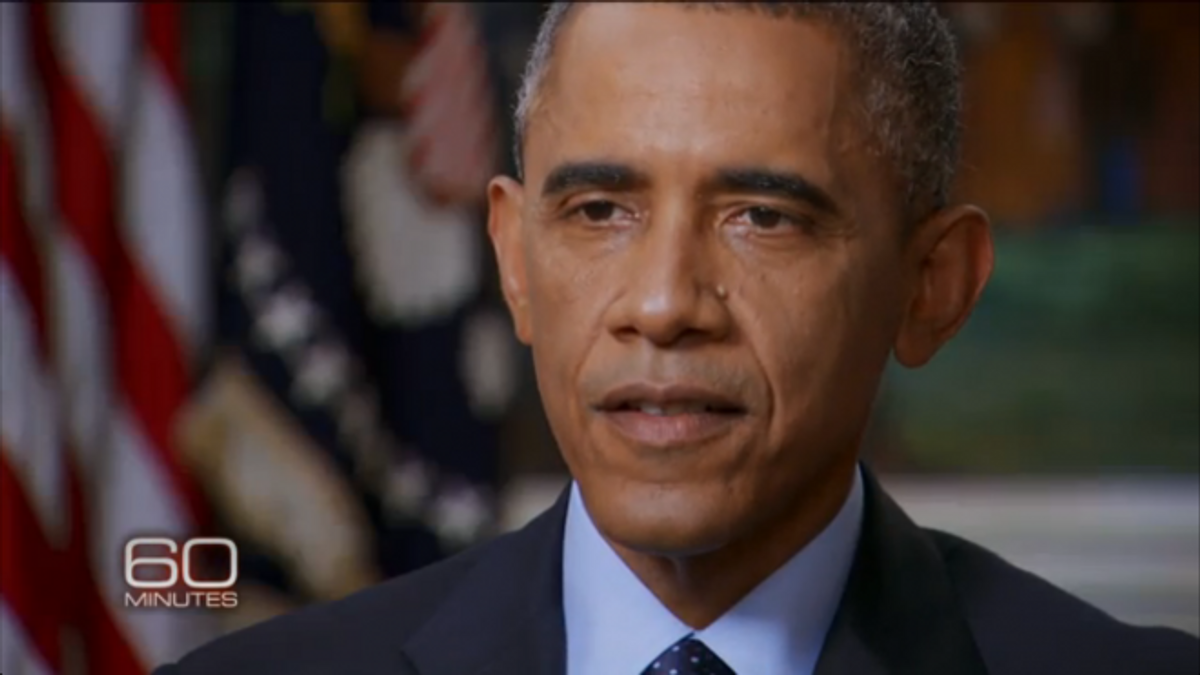  President Barack Obama                        (Screen shot, <a href="http://www.cbsnews.com/videos/president-obama-thats-how-we-roll">CBS "60 Minutes"</a>)