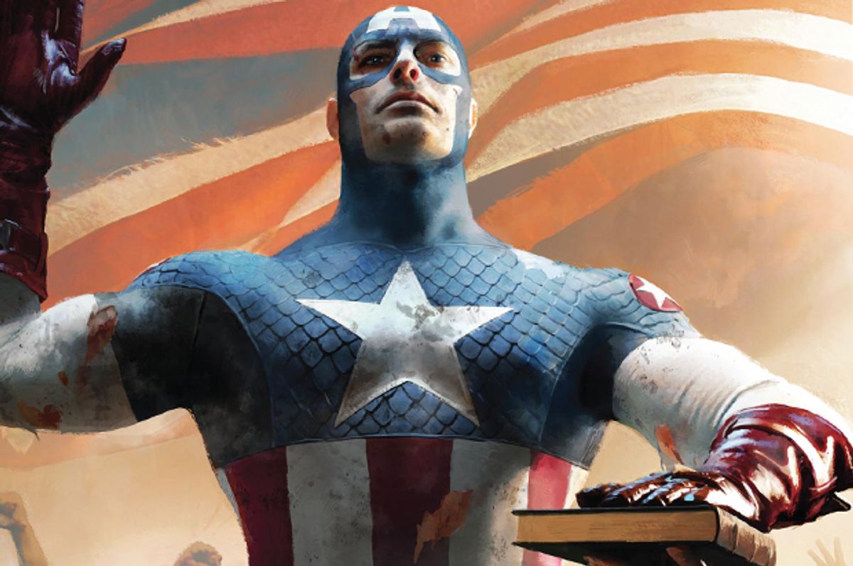 Captain America is sworn in as President of the United States in "The Ultimates"      (Marvel)