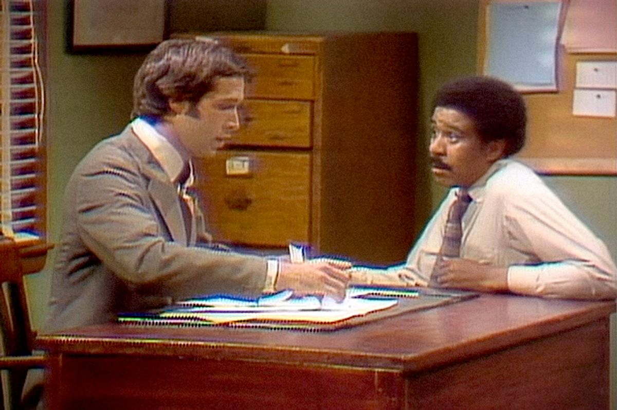 Chevy Chase and Richard Pryor in "Saturday Night Live"    (NBC)