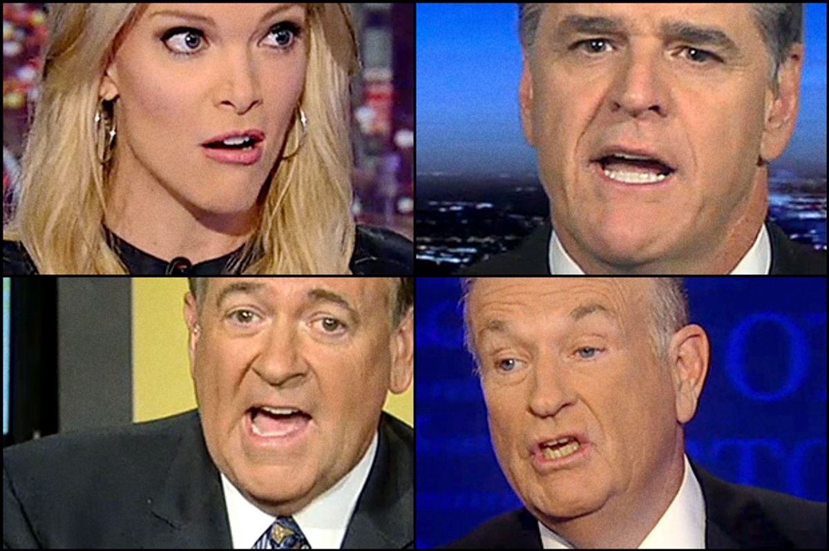 Megyn Kelly, Sean Hannity, Mike Huckabee, Bill O'Reilly               (Fox News)