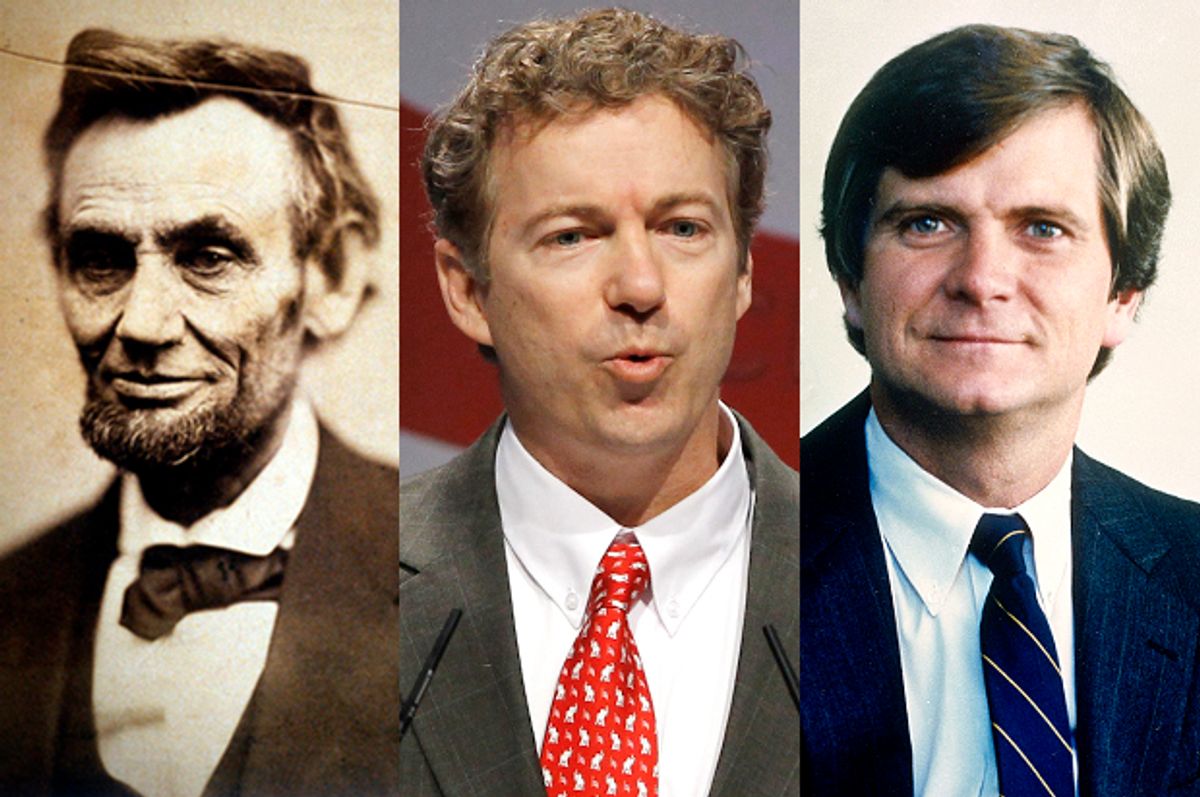 Abraham Lincoln, Rand Paul, Lee Atwater      (AP/Alex Brandon)