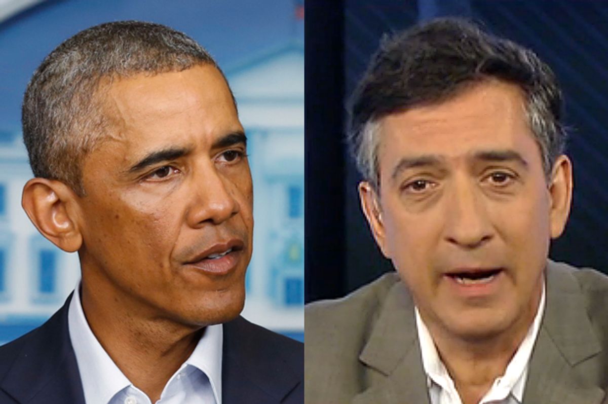 Barack Obama, Michael Tomasky             (Reuters/Larry Downing/MSNBC)