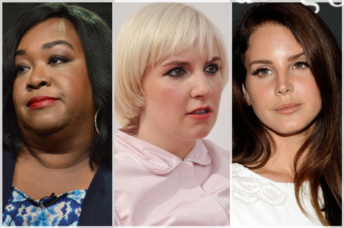 Shonda Rhimes, Lena Dunham, Lana Del Rey      (AP/Richard Shotwell/Andy Kropa)