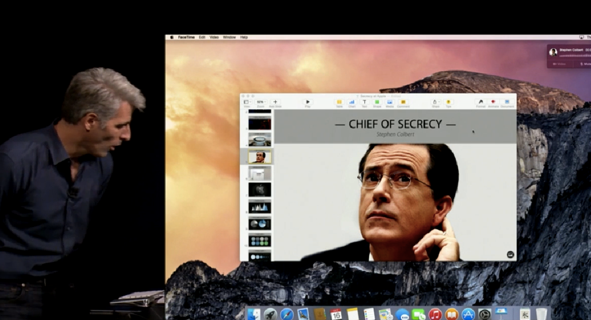 "Chief of Secrecy" Stephen Colbert at Apple   (The Verge)