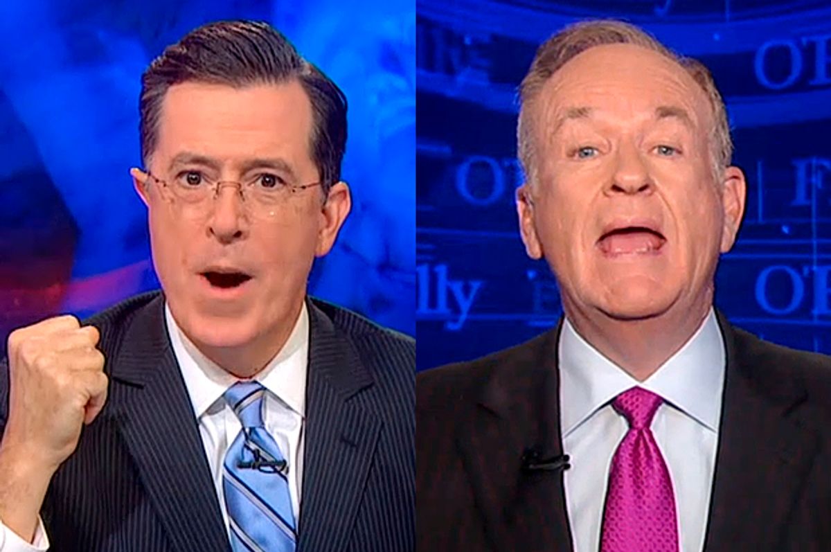 Stephen Colbert, Bill O'Reilly     (Fox News/Comedy Central)
