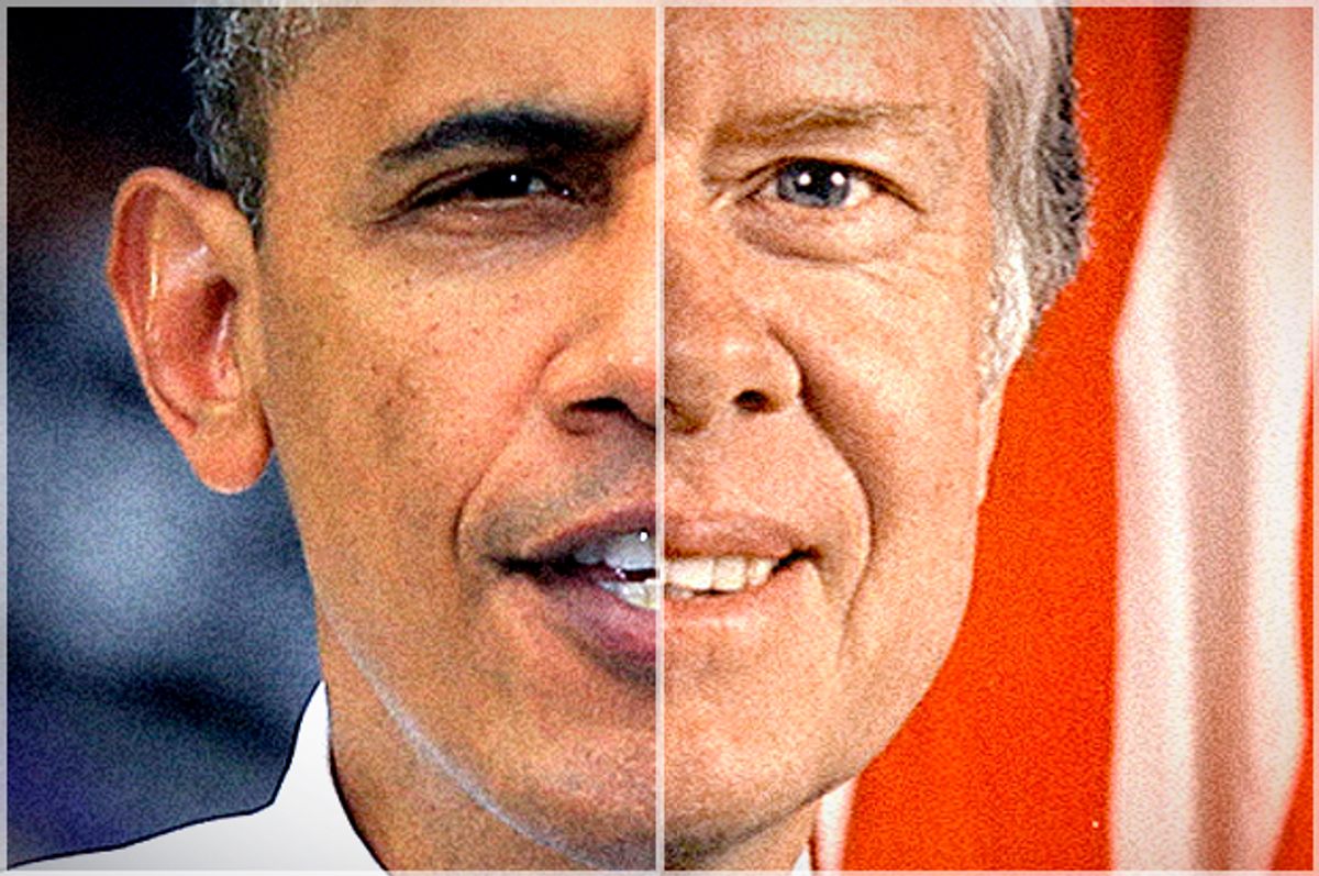 Barack Obama, Jimmy Carter              (AP/Al Behrman/Wikimedia/Salon)
