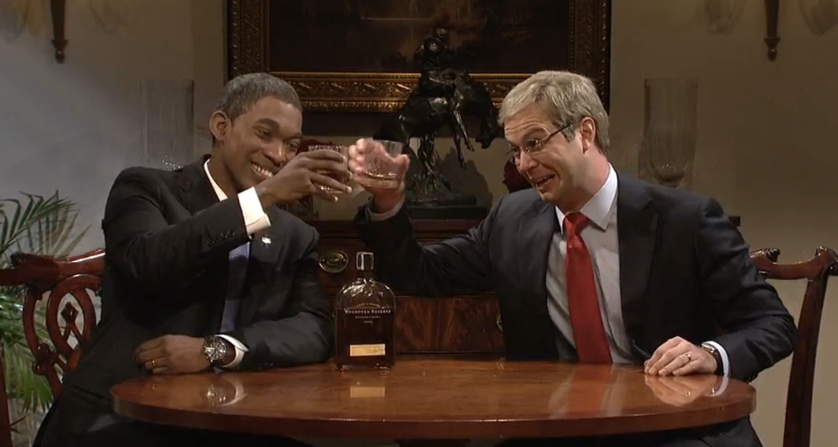  Jay Pharoah as Barack Obama and Taran Killam as Mitch McConnell on "Saturday Night Live"               (NBC/"Saturday Night Live")