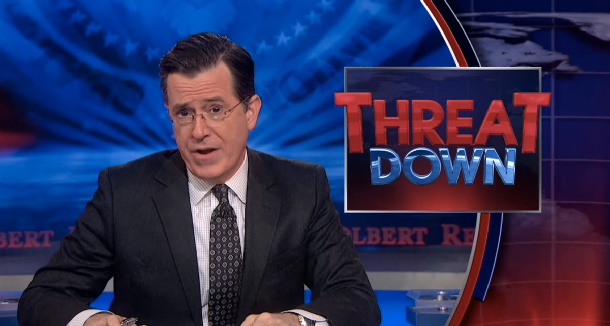  "Threat Down" with Stephen Colbert      (Comedy Central)