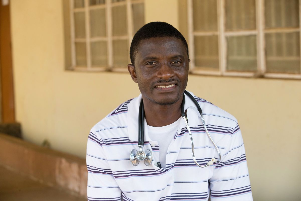 In this April 2014, file photo, provided by the United Methodist News Service, Dr. Martin Salia poses for a photo at the United Methodist Church's Kissy Hospital outside Freetown, Sierra Leone.  (AP/United Methodist News Service, Mike DuBose, File)