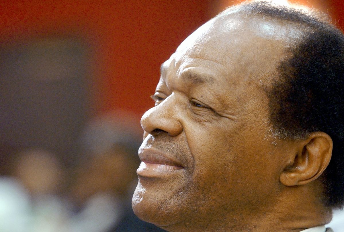FILE - Former Washington D.C. Mayor Marion Barry listens to speeches at the awards luncheon of the National Conference of Black Mayors, in this April 26, 2002 file photo taken in Jackson, Miss. Barry, whose four terms were overshadowed by his 1990 arrest after being caught on videotape smoking crack cocaine, died Sunday morning Nov. 23, 2014. He was 78. (AP Photo/Rogelio Solis, File) (AP)
