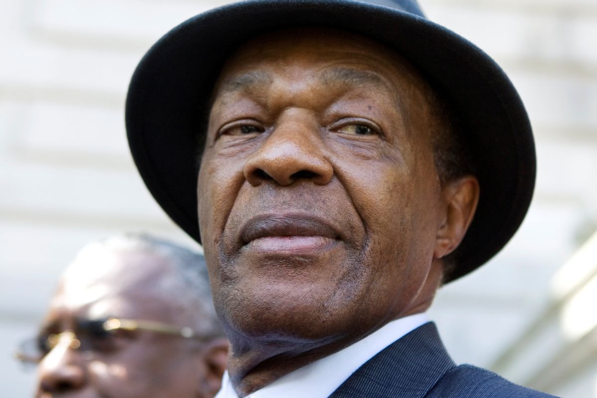 FILE - In this July 6, 2009 file photo, former District of Columbia Mayor Marion Barry attends a news conference in Washington. Barry, who staged comeback after a 1990 crack cocaine arrest, died early Sunday morning Nov. 23, 2014. He was 78. (AP Photo/Manuel Balce Ceneta, File) (AP)