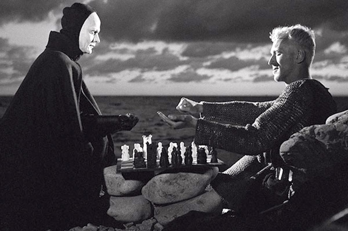 Max von Sydow and Bengt Ekerot in "The Seventh Seal"    