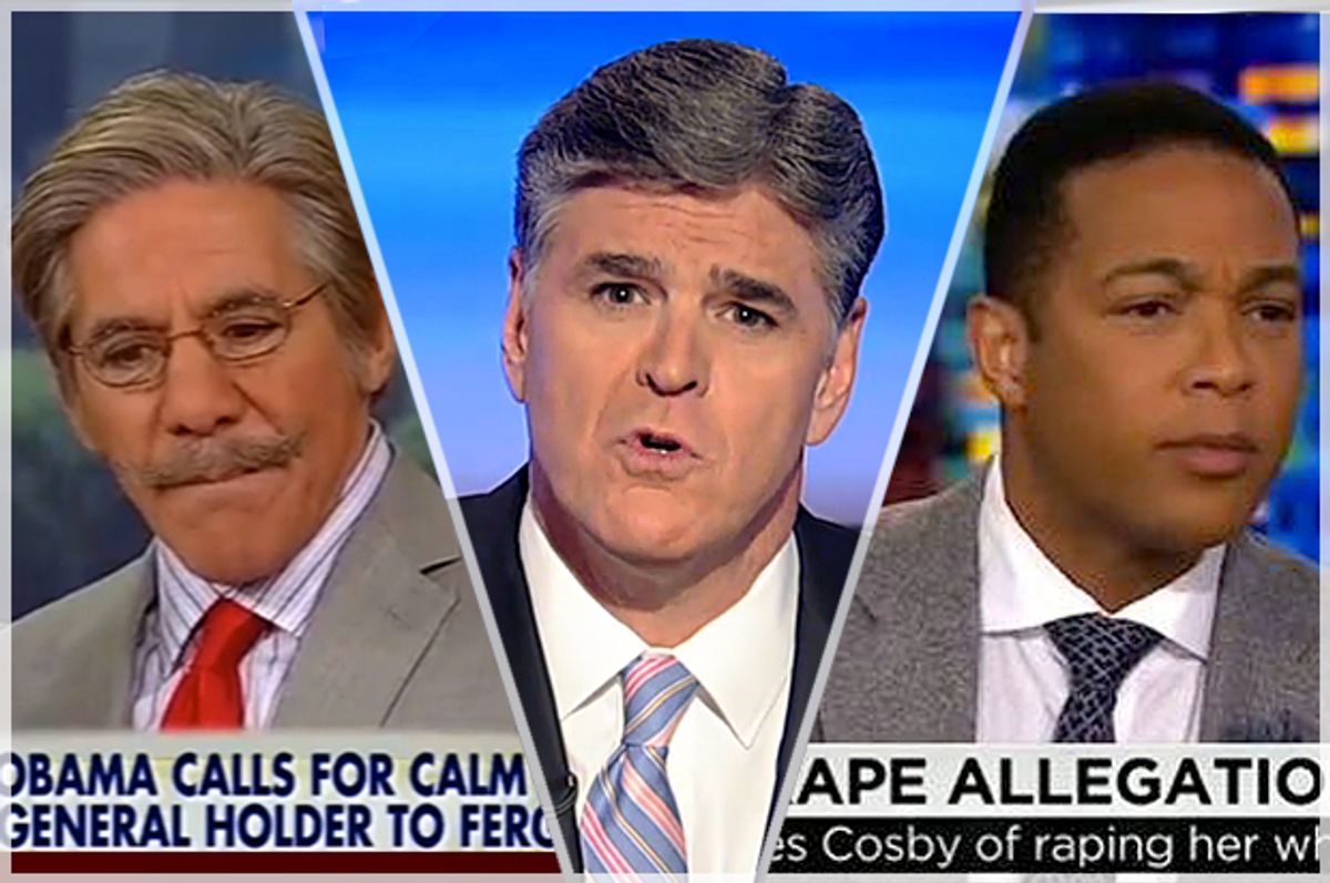 Geraldo Rivera, Sean Hannity, Don Lemon     (Fox News/CNN)