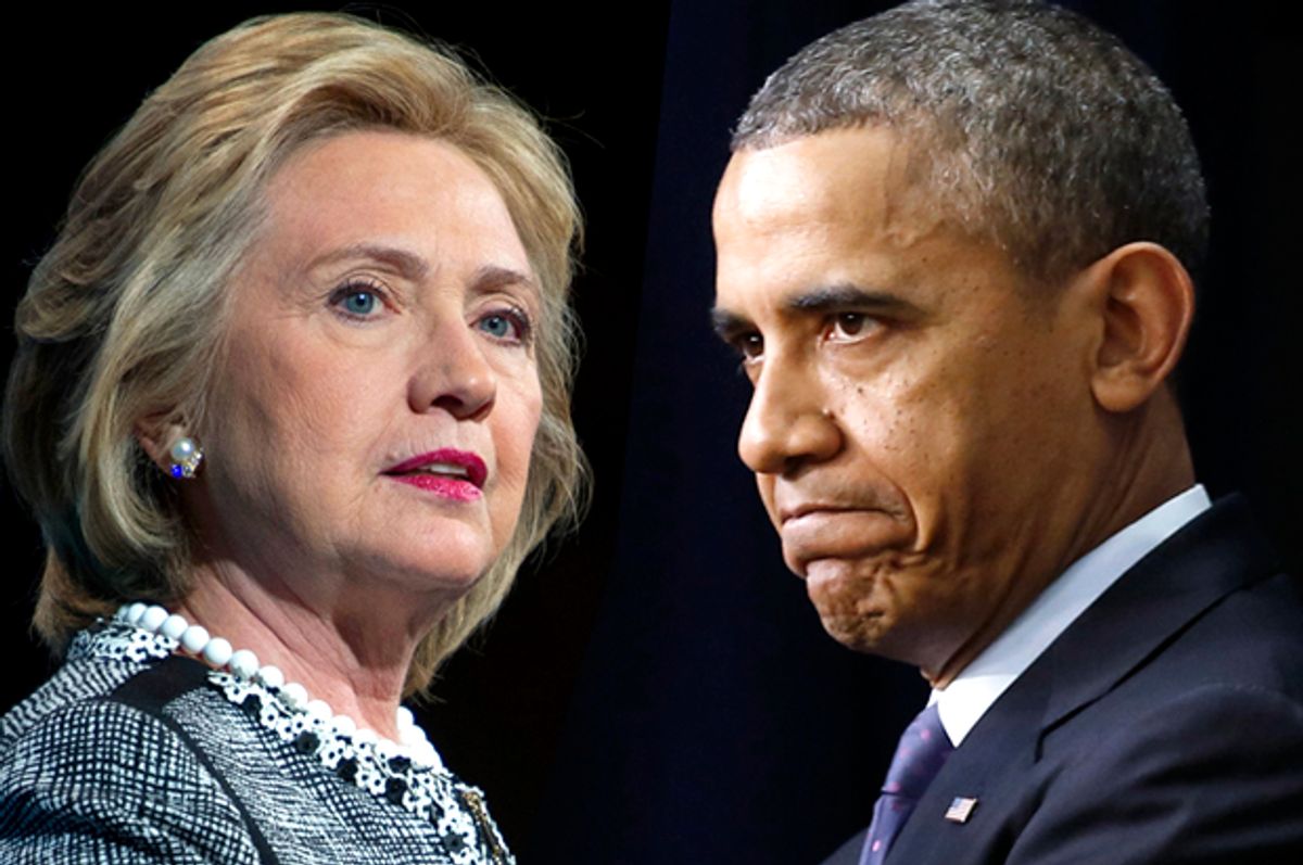 Hillary Clinton, Barack Obama            (AP/Cliff Owen/Reuters/Kevin Lamarque/Photo montage by Salon)