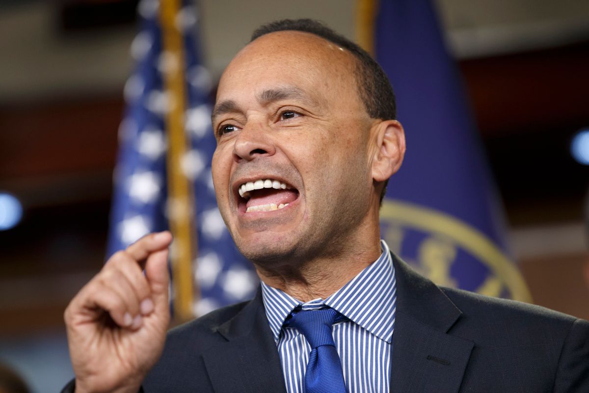 Rep. Luis Gutierrez, D-Ill., a leading advocate in the House for comprehensive immigration reform, leads a news conference with fellow Democrats on the implementation of President Barack Obama's executive actions to spare millions from immediate deportation, Tuesday, Jan. 13, 2015, on Capitol Hill in Washington.  (AP Photo/J. Scott Applewhite) (AP)