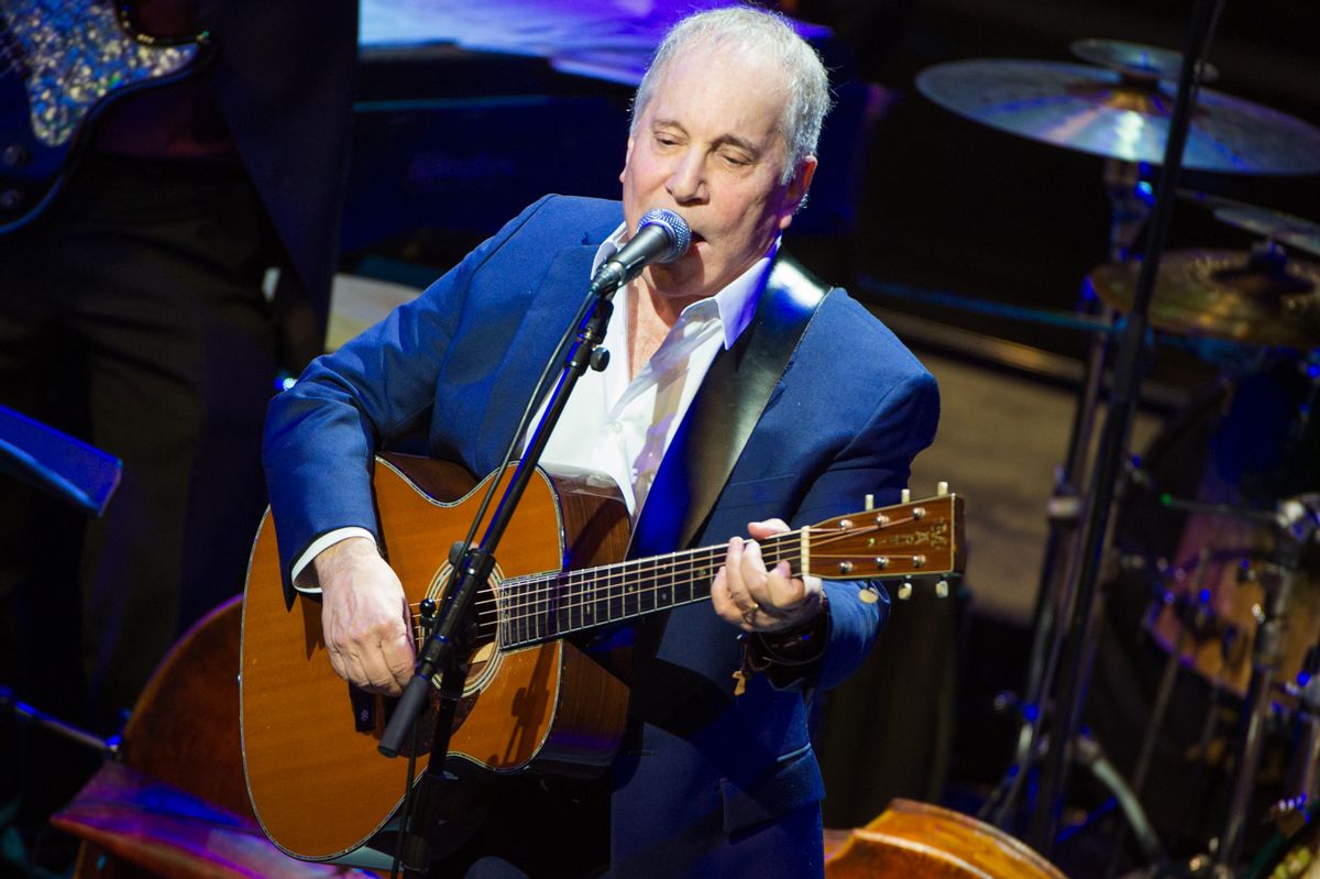Paul Simon performs at the Nearness of You concert at Frederick P. Rose Hall, Jazz at Lincoln Center, Tuesday, Jan. 20, 2015, in New York. (Photo by Scott Roth/Invision/AP)  (Scott Roth/invision/ap)