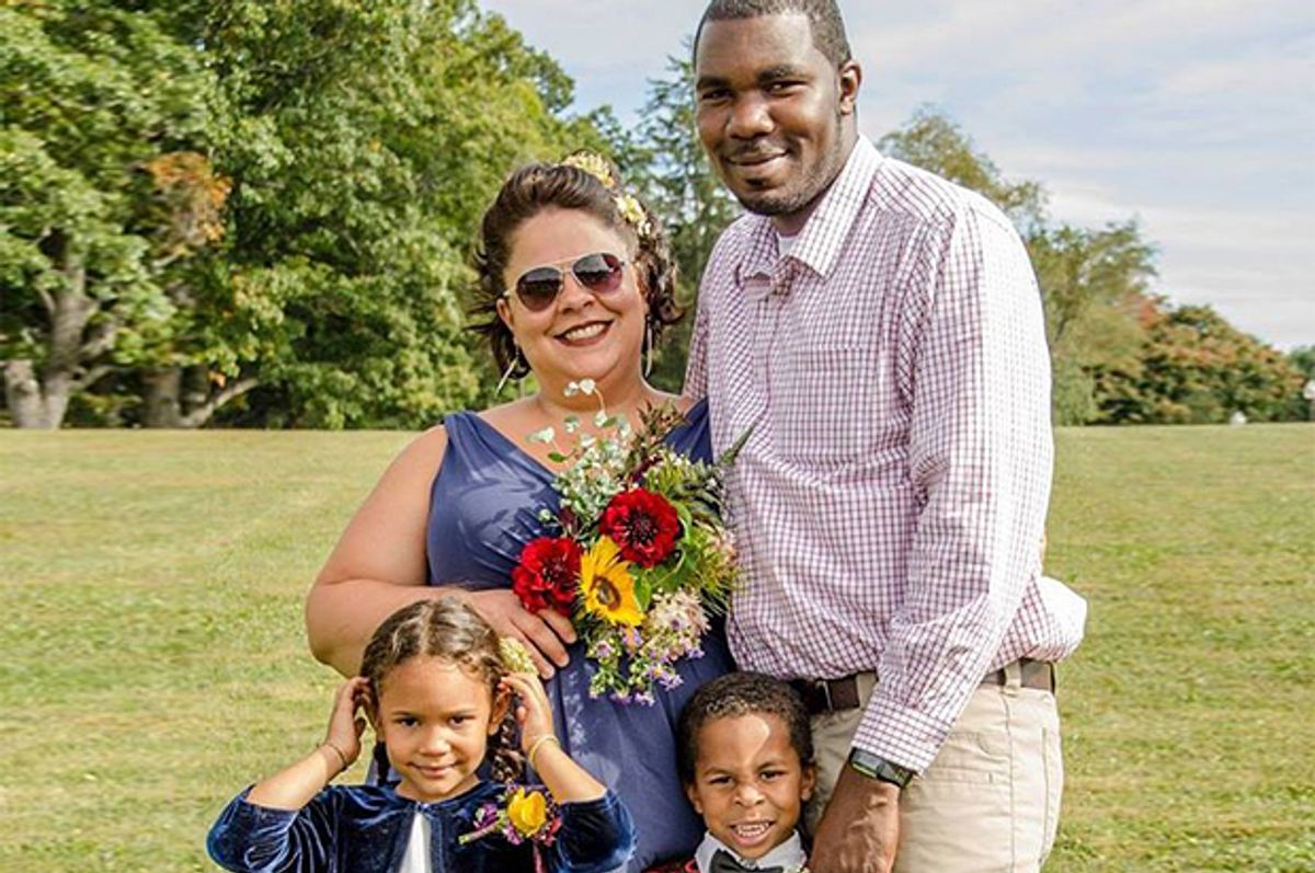 Blair Campbell, her husband, Charlan Campbell, and their children.  