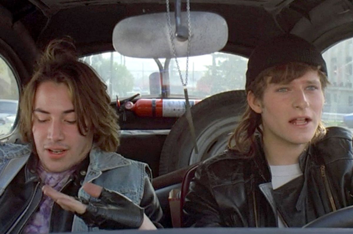 Keanu Reeves and Crispin Glover in "River's Edge"  