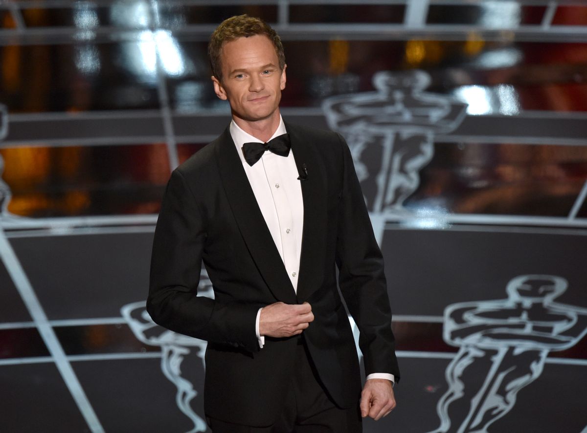 Host Neil Patrick Harris speaks at the Oscars on Sunday, Feb. 22, 2015, at the Dolby Theatre in Los Angeles.       (John Shearer/Invision/AP)