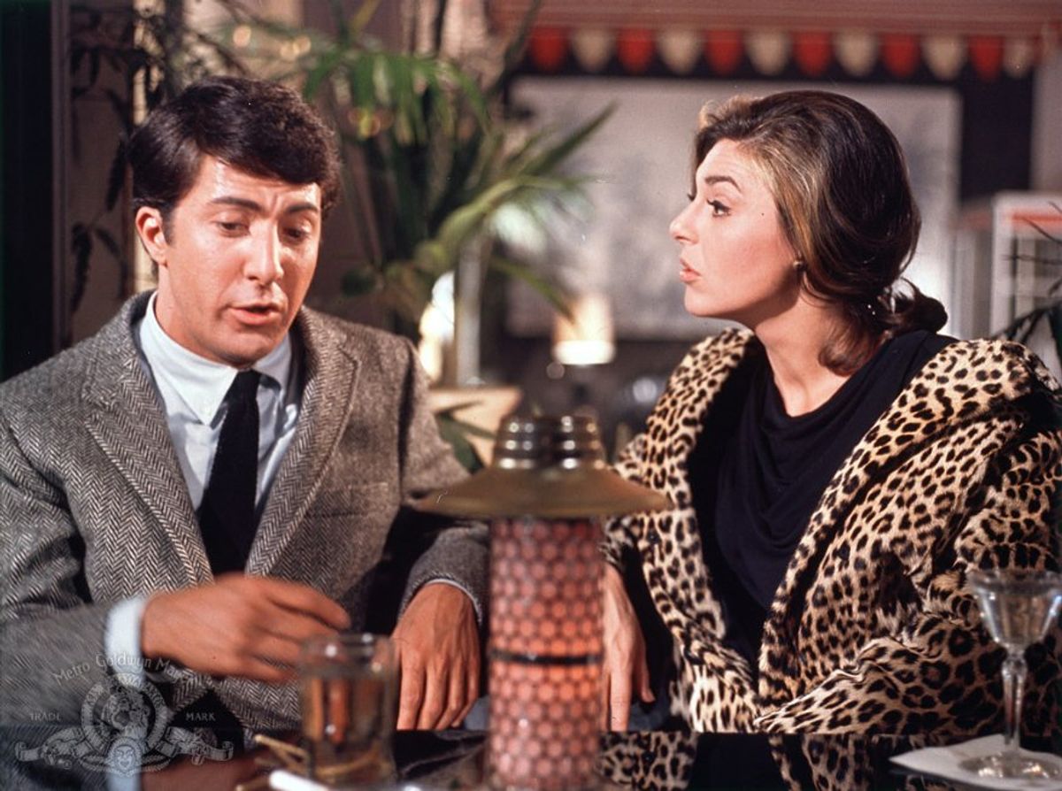 Dustin Hoffman and Anne Bancroft in "The Graduate" 