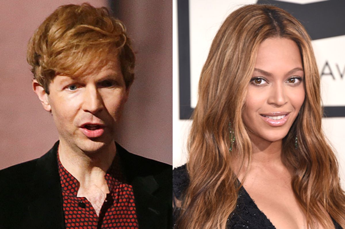 Beck, Beyonce     (Reuters/Lucy Nicholson/AP/Jordan Strauss)