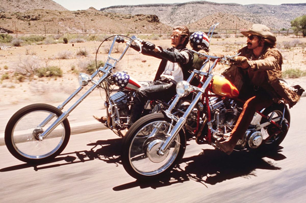 Peter Fonda and Dennis Hopper in "Easy Rider"      