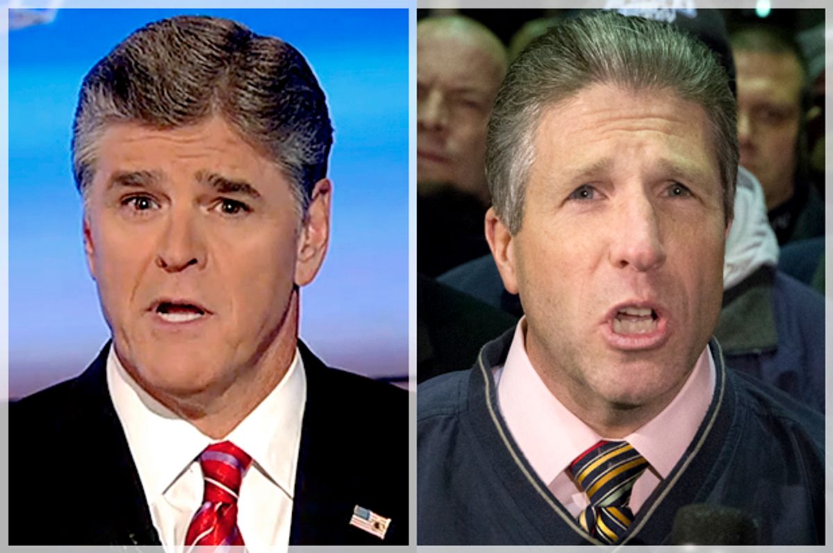 Sean Hannity, Patrick Lynch        (Fox News/AP/John Minchillo)
