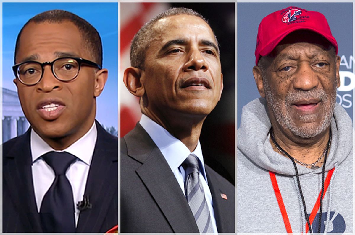 Jonathan Capehart, Barack Obama, Bill Cosby         (MSNBC/Reuters/Jonathan Ernst/Eric Thayer)