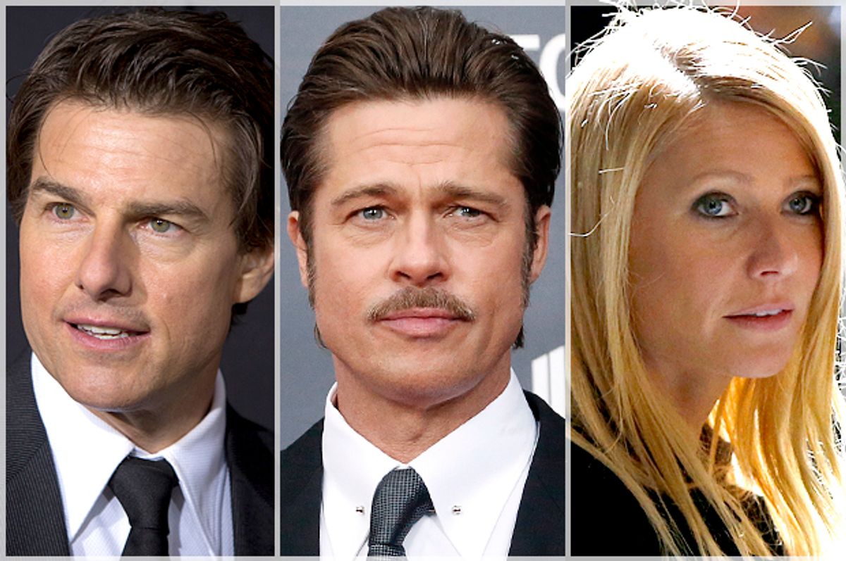 Tom Cruise, Brad Pitt, Gwyneth Paltrow   (Reuters/Carlo Allegri/Jonathan Ernst/Mike Segar)
